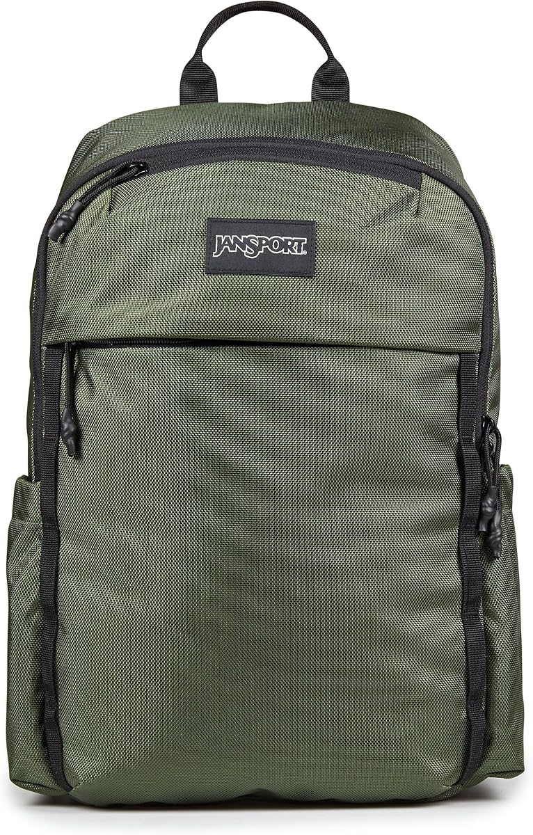 Venture Daypack – Travel Pack With Large Main Compartment, Padded Laptop Sleeve, Dual Water Bottle Pockets, and Attachment Buckles, Cargo Green