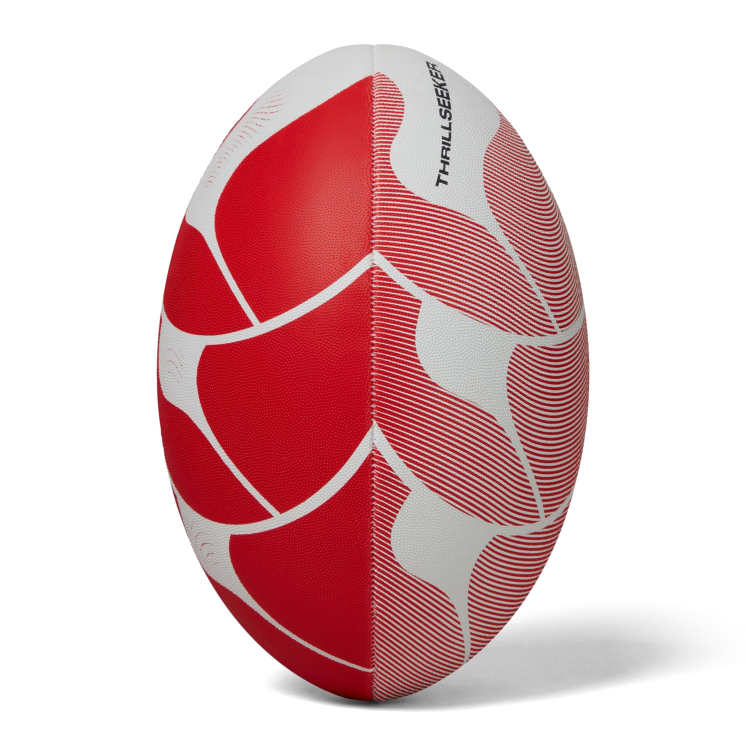 Canterbury Thrillseeker Rugby League Union Training Ball White/Red - Size 5