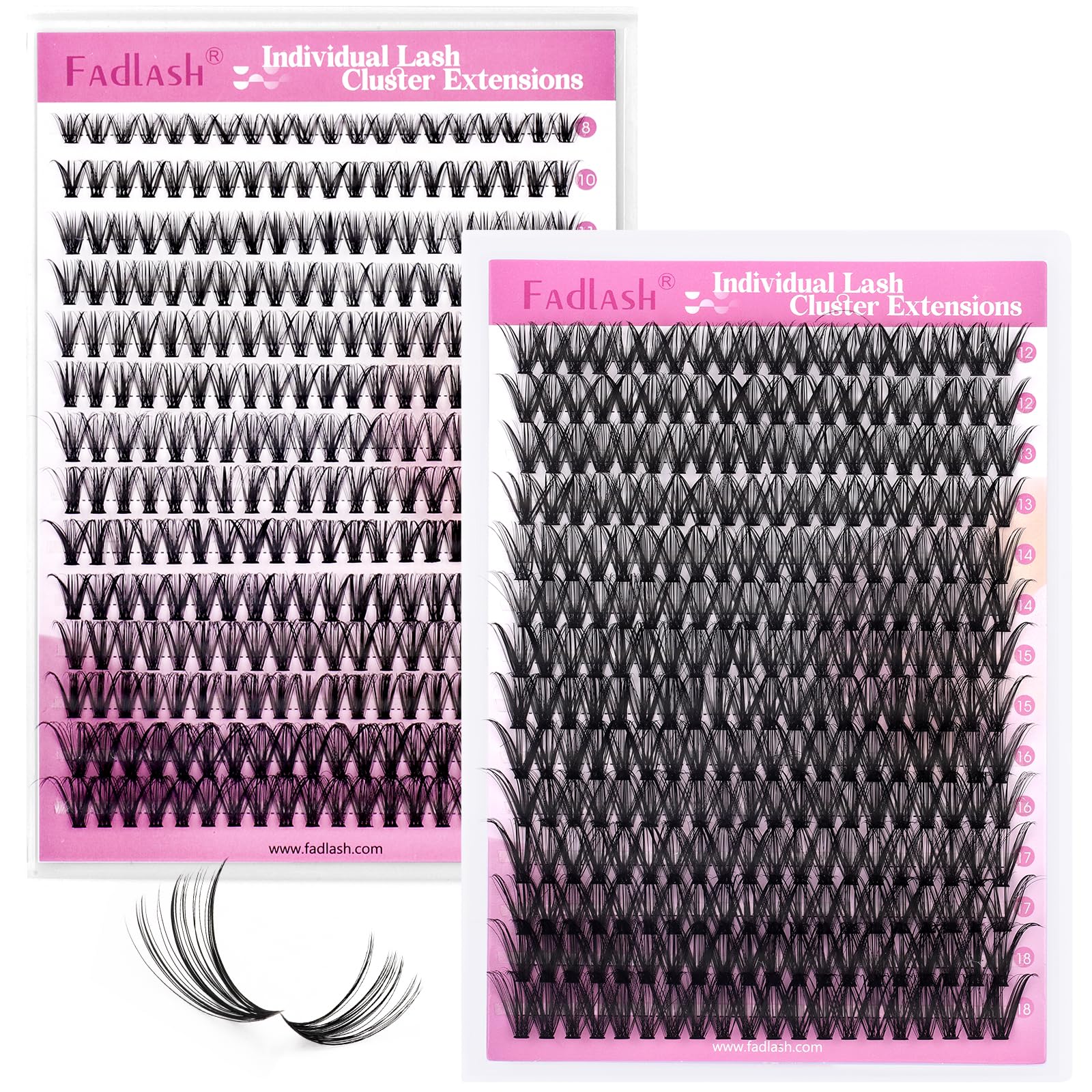 FADLASH Lash 120pcs 0.07mm D Curl 8-16mm 40D Mixed Trays Customizable DIY Eyelash Extensions for Beginners — view 78