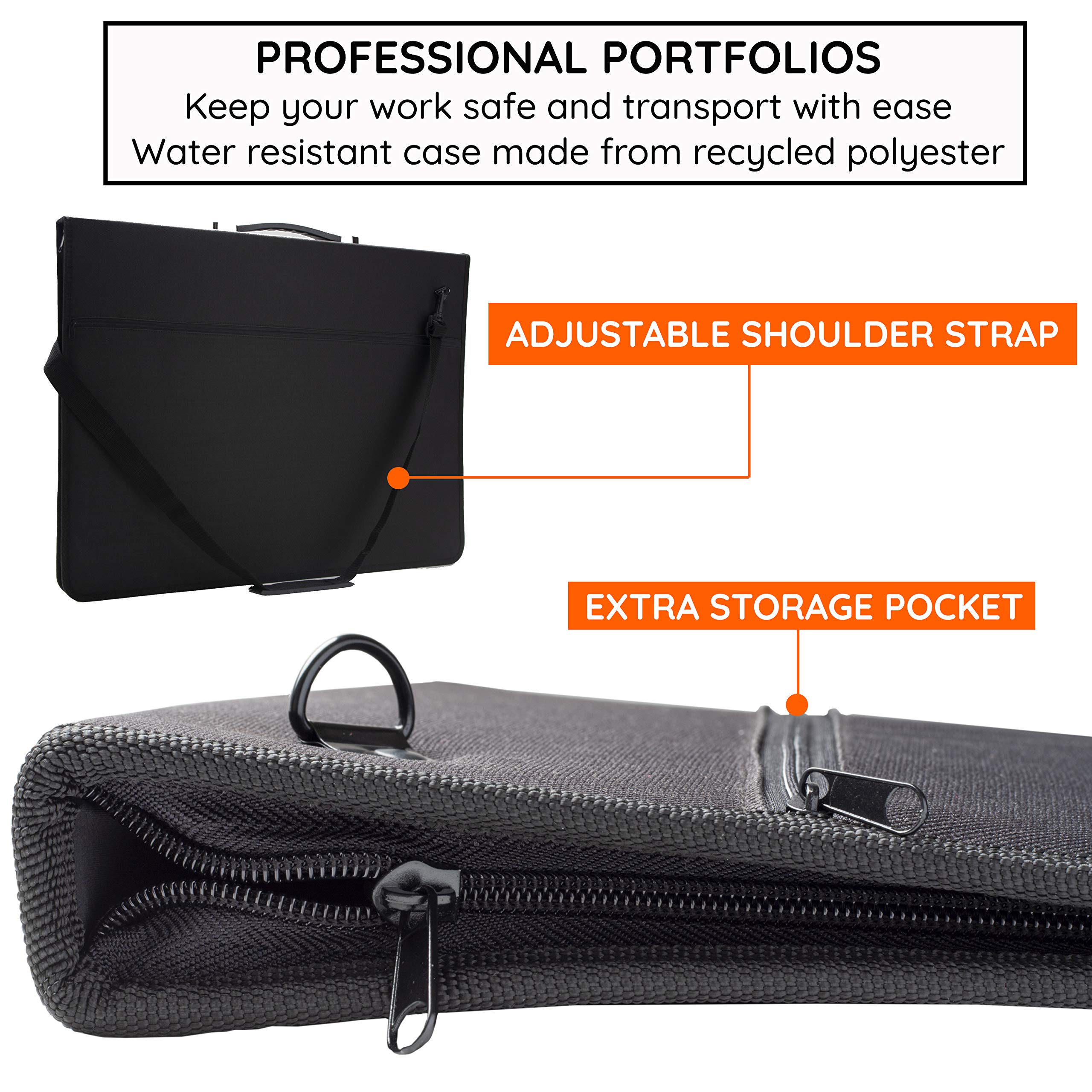 Artistik Quartz Art - Funda para portafolios de Arte – Bolsa de Almacenamiento para presentaciones, Resistente a la Intemperie, A2-24.4"x17.7"x1.7"