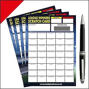 Golden Boot Fundraising/Charity Scratch Card (35 Teams) – 10 Pack