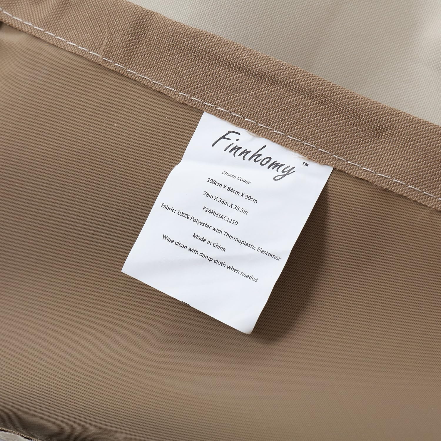 Finnhomy Outdoor Chaise Lounge Chair Covers Set of 2 Patio Waterproof Furniture Cover Large Folding Heavy Duty Weather/Fade Resistant Beige, 2 Pack，78" L x 35.5" W x 33" H : Patio, Lawn & Garden