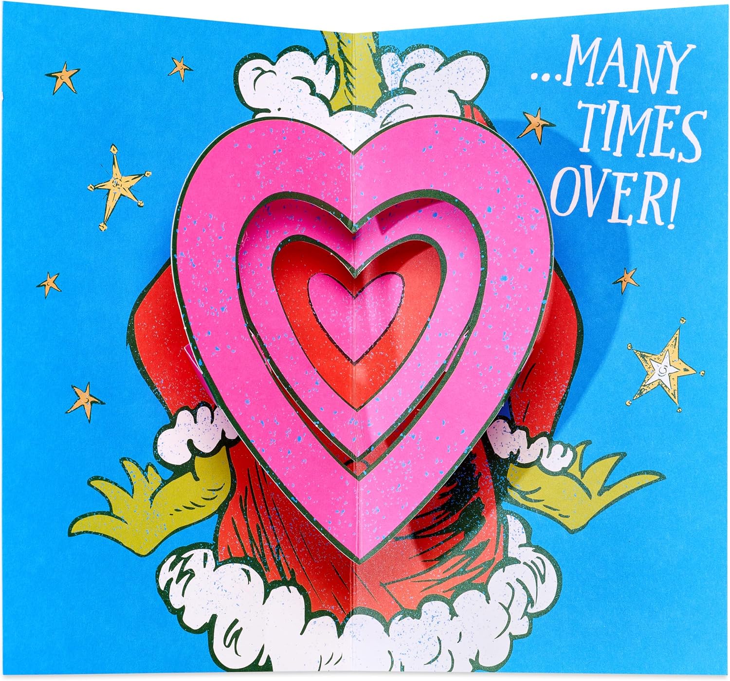 American Greetings Dr. Seuss Grinch Christmas Card, Holiday Greeting with Grinch's Growing Heart Pop Out (Fills Your Heart with Joy Many Times Over)