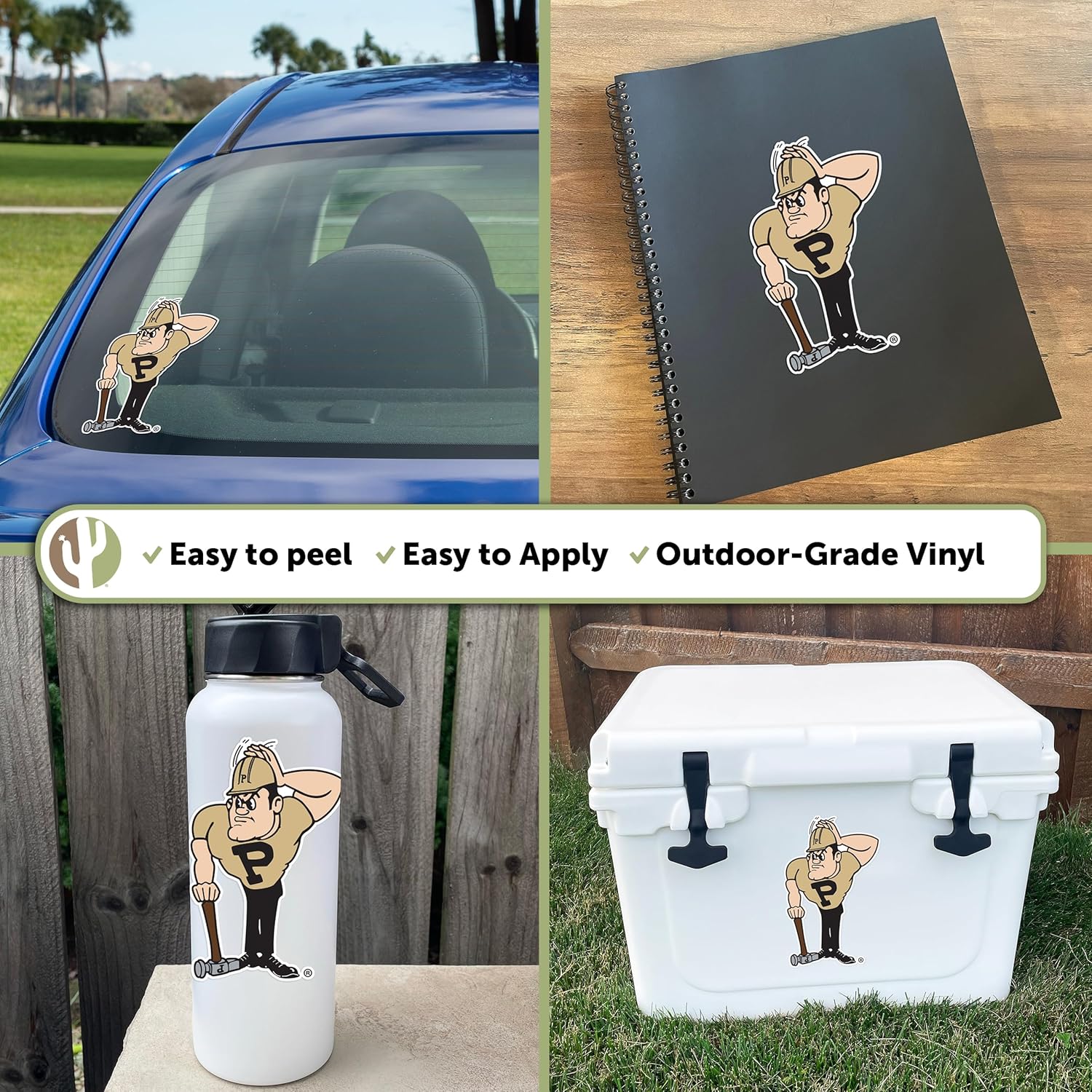 Desert Cactus Purdue University Sticker Boilermakers Vinyl Decal Laptop Water Bottle Car Scrapbook (IND 31) - Image 2