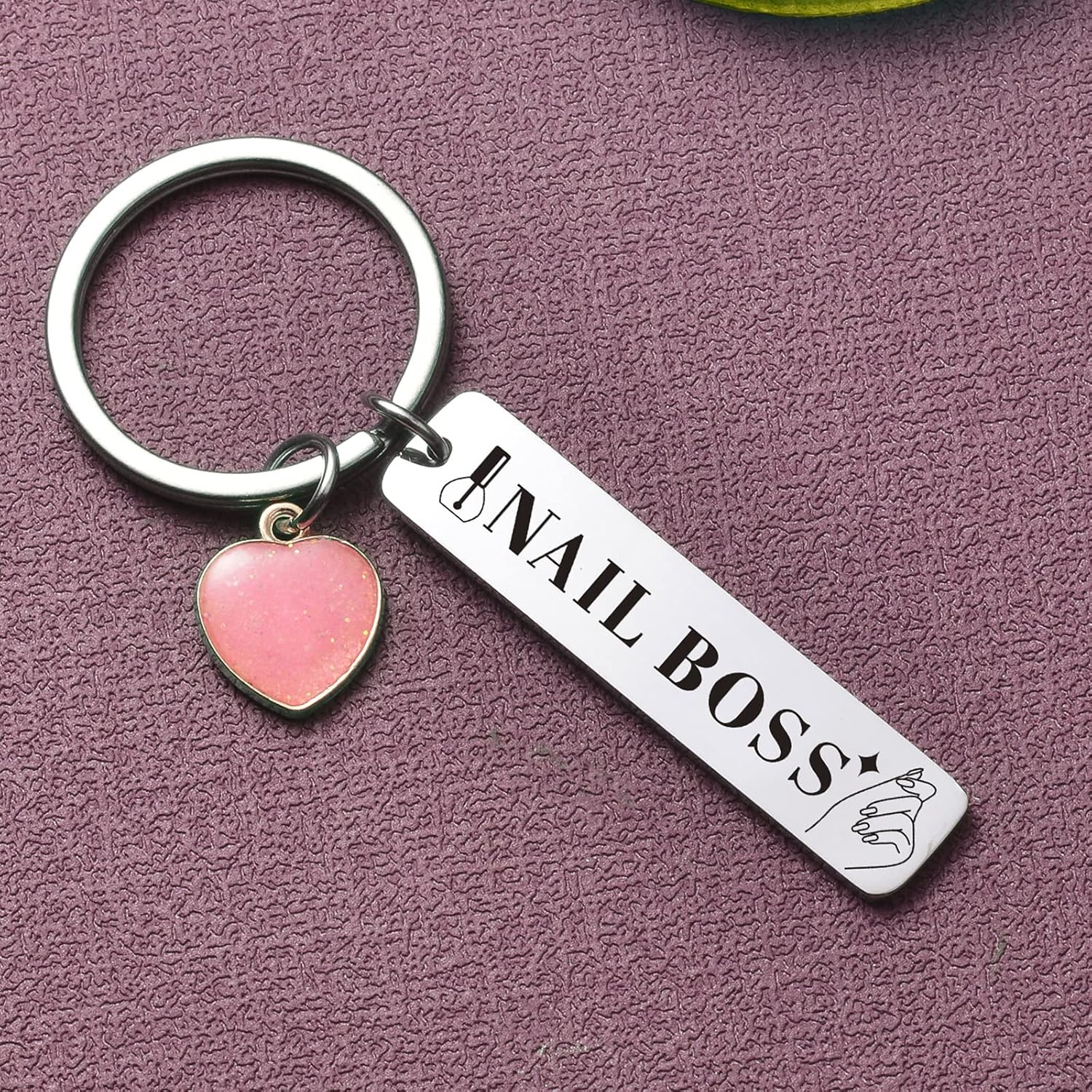 Bundle – 2 Items: Nail Artist Keychain and Lashes Girl Keychain, Nail Lover Gifts For Manicurist Jewelry Nail Technician Keyring, Beauty Salon Gifts For Beauty Therapist Jewelry, Birthday Key Chain Fo image 2