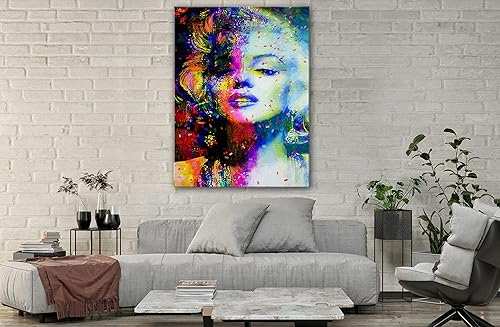 Miniatura 3 de Marilyn Monroe - Lienzo decorativo para pared y póster, decoración de pared moderna, decoración de habitación de maquillaje femenino, arte de pared