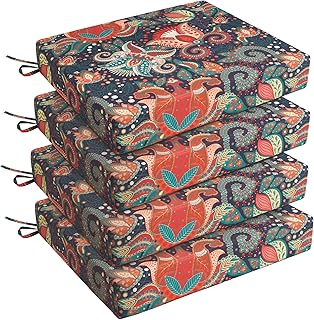 UNIKOME Outdoor Chair Cushions Pack of 4, Water Resistant Patio Cushions...