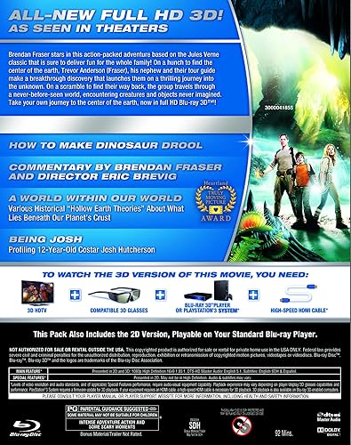 Miniatura 2 de Journey to the Center of the Earth (One Disc Blu-ray 3DBlu-ray Combo)