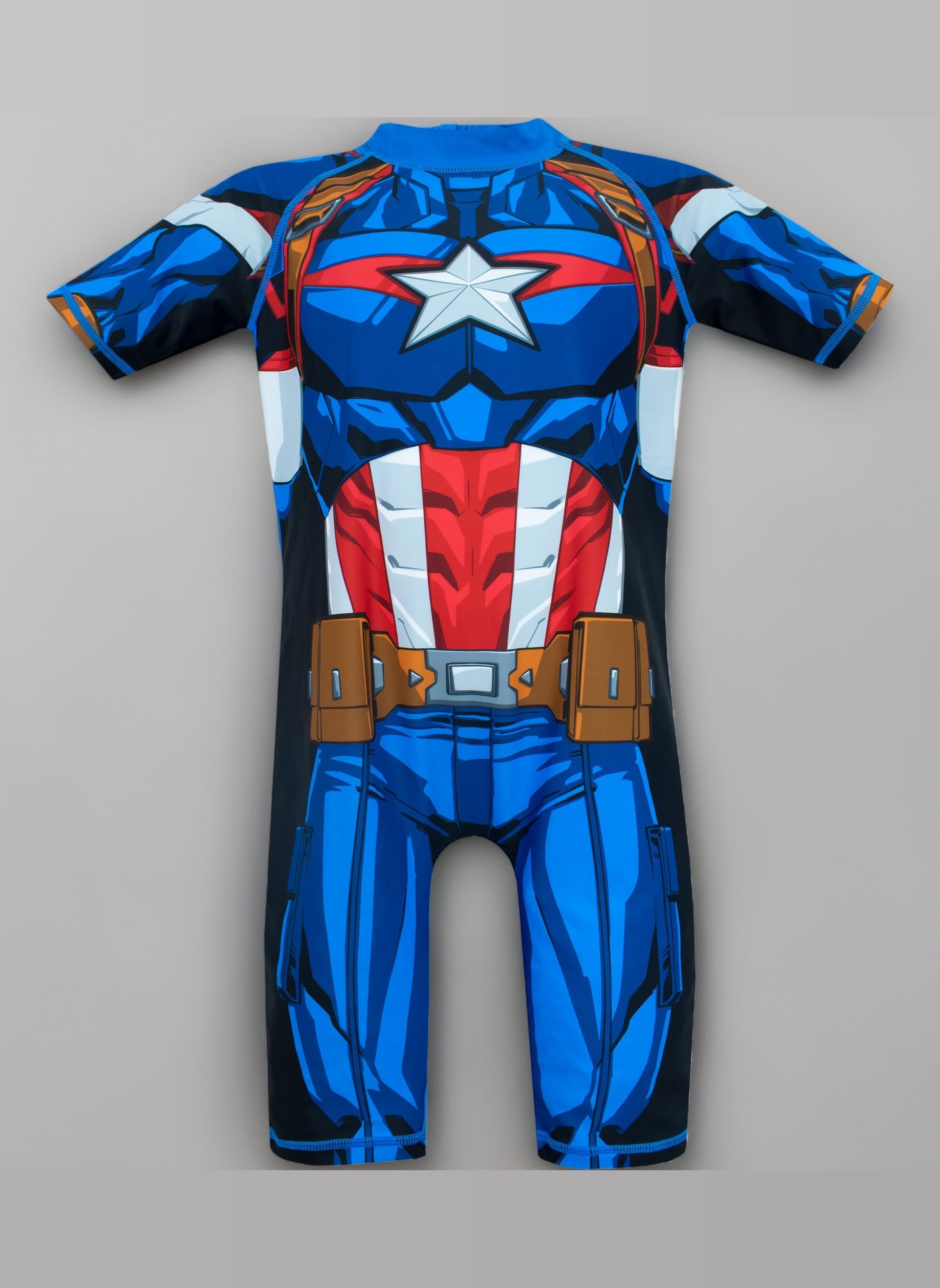 Boys Avengers Swimsuit Captain America Costume Rash Guard