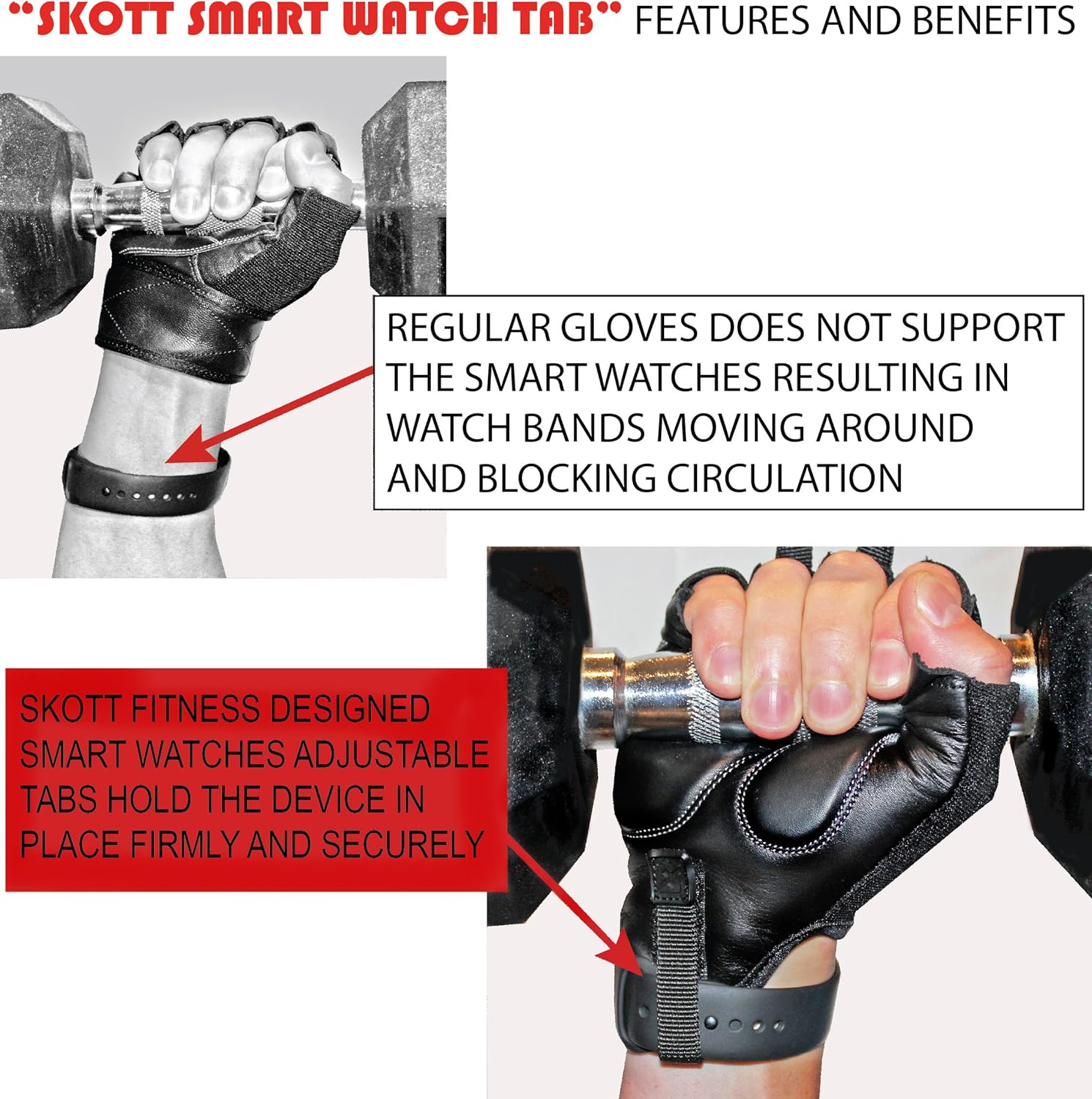 skott Unisex Fitness Workout Gloves - Anti-Slip Leather Padded Gym Gloves (XX-Large) : Sports & Outdoors