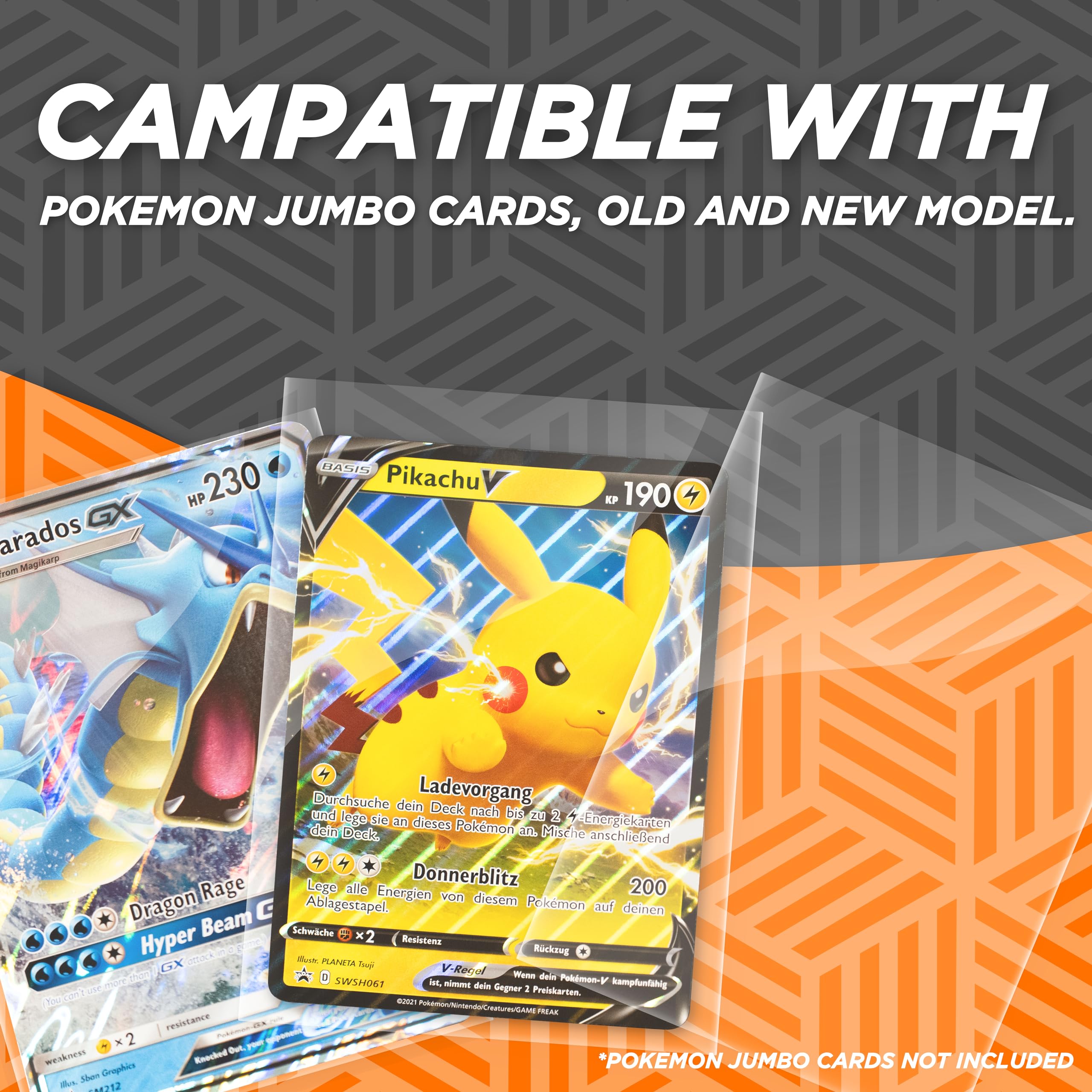 Pack Of 10 Self-Sealing Protective Sleeves For PSA Graded Jumbo Pokemon  Promo Cards - 2024