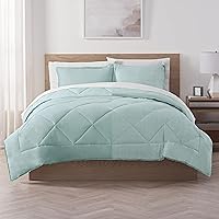 Vista 1 de Serta Juego de edredón reversible de 3 piezas con fundas de almohada para todas las estaciones, King, éter