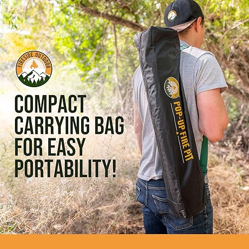 Miniatura 7 de Fireside - Parrilla portátil emergente para exteriores, parrillas de carbón para campamento, parrillas de barbacoa, hoguera portátil, parrilla de