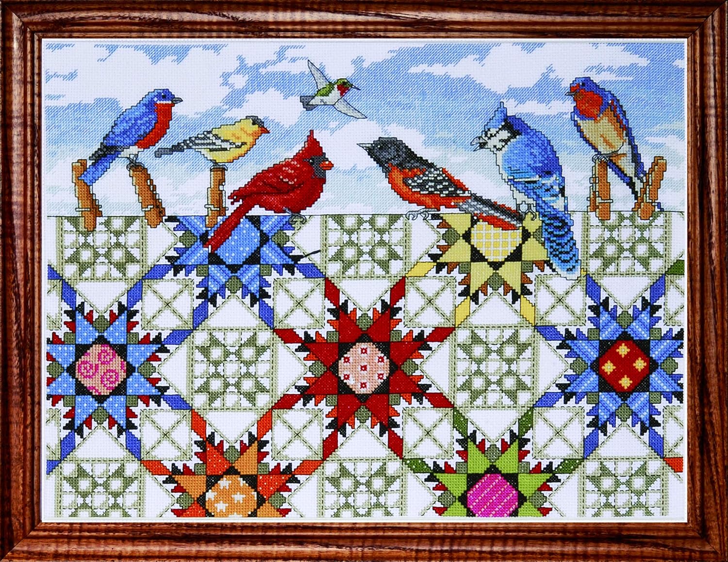 Design Works Crafts Feathered Stars, 12'' x 16'' Counted Cross Stitch Kit