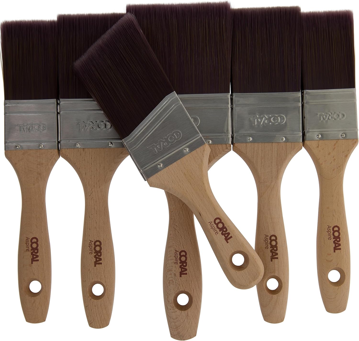Coral 31713 Aspire 2 inch Paint Brush Professional Firm Straight Cut with Flat Profile for Fast Accurate Ultra-Smooth Finish with Trade Emulsion or Gloss FSC Wood Handle