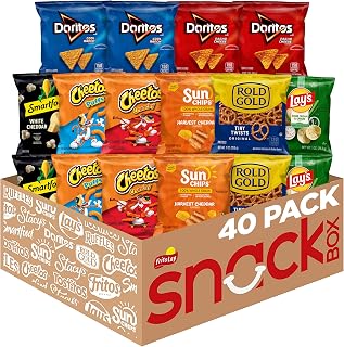 Frito-Lay Fun Times Variety Pack: 40 Single-Serve Bags of Doritos, Cheetos, Lay's & More - Party Snacks & Lunchbox Favorites