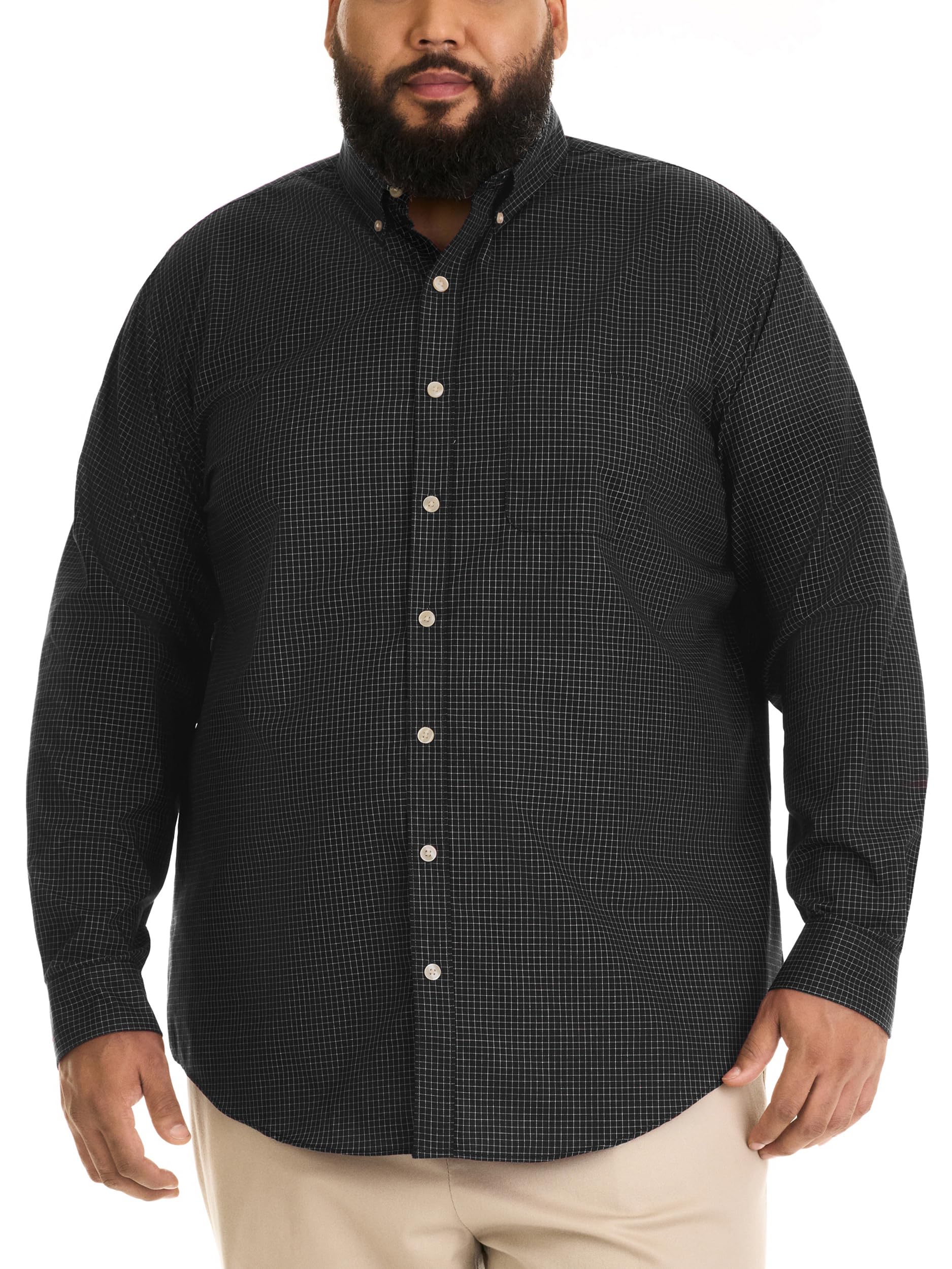 Van Heusen Men's Big and Tall Wrinkle Free Long Sleeve Button Down Shirt