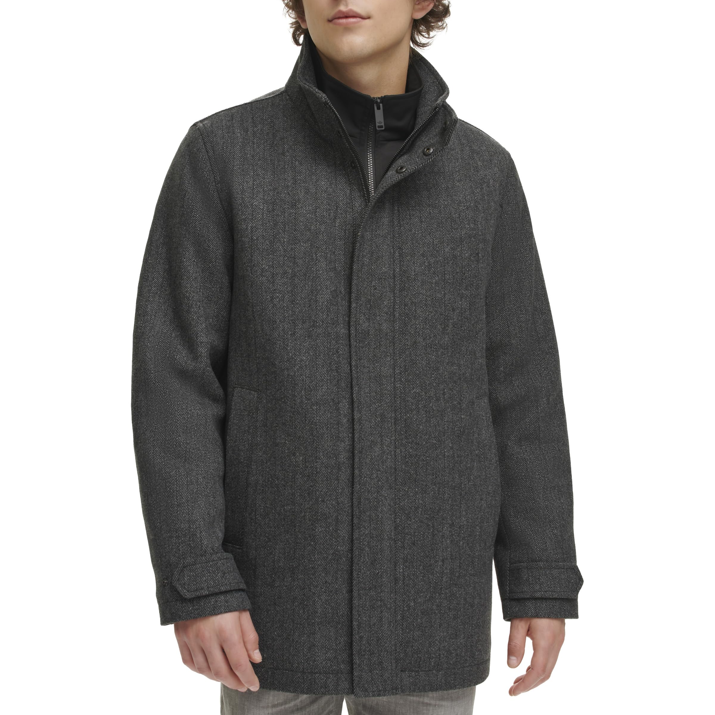 Dockers Men's Wool Melton Full Length Duffle Coat