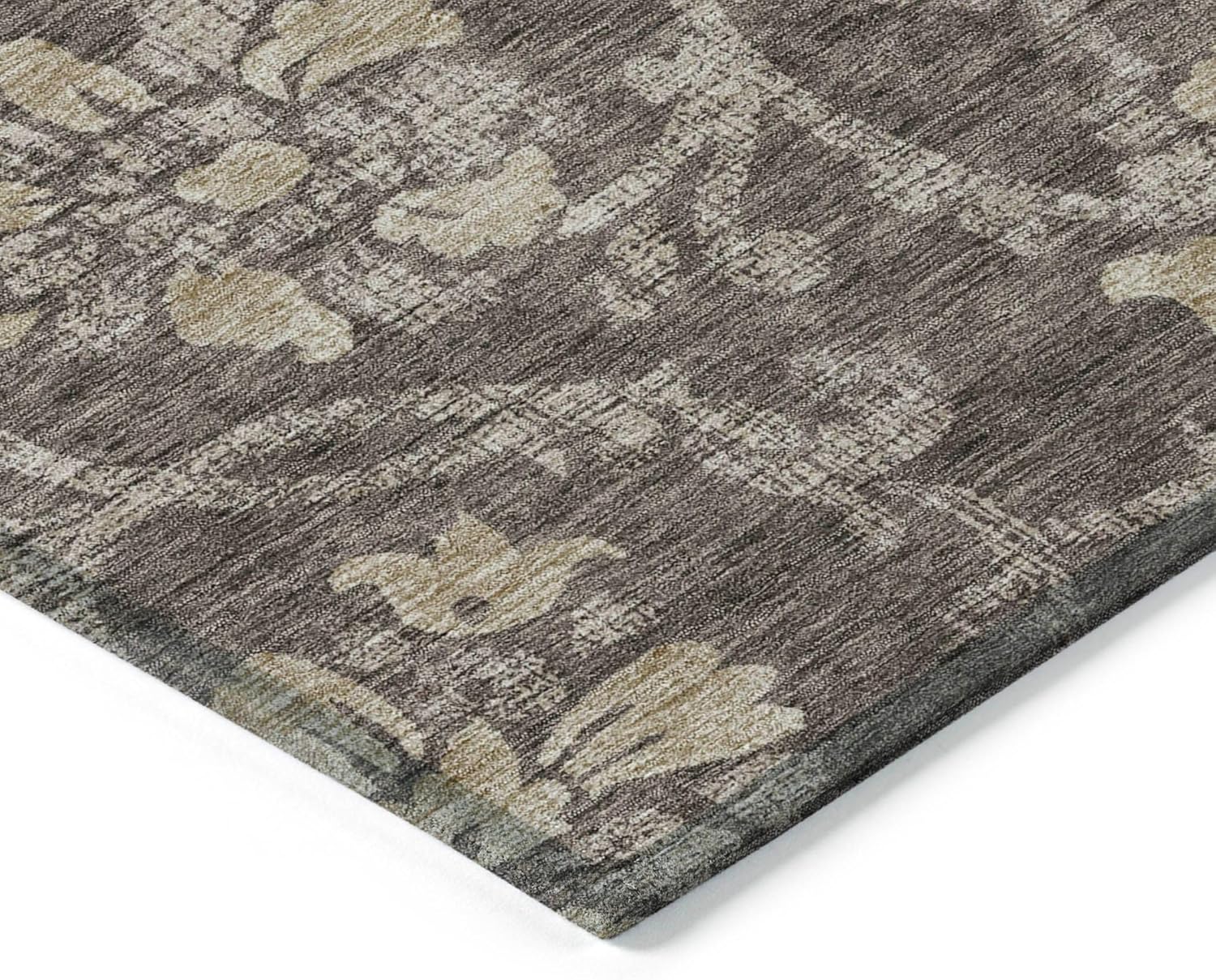 Addison Rugs Chantille ACN762 Brown 1'8" x 2'6" Indoor/Outdoor, Machine Washable, Easy Clean, Non Shedding, Bedroom, Living Room, Dining Room, Kitchen, Patio Rug