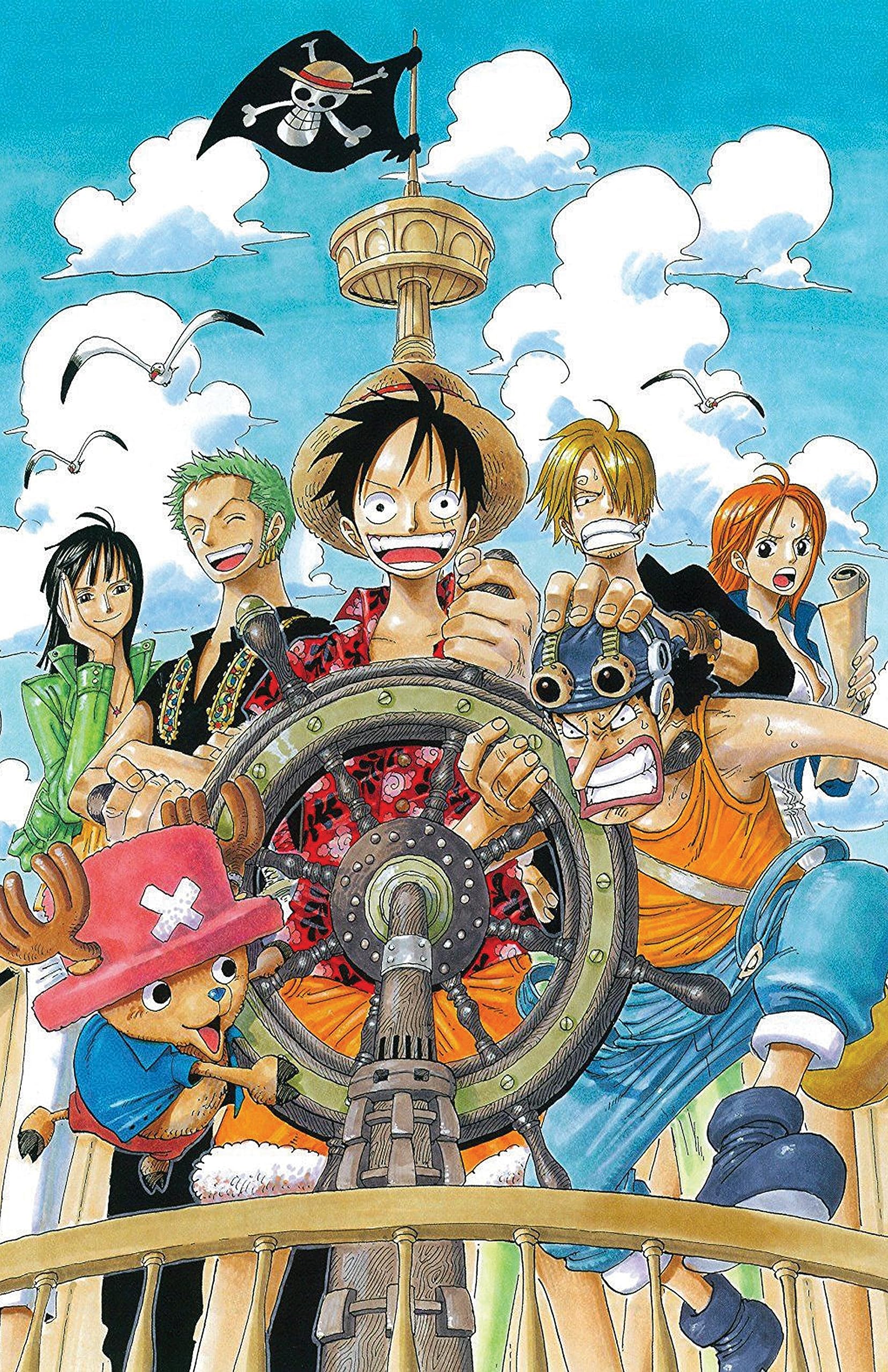 画材 ONE PEACE/SUMER IS FALLING One Piece Anime Manga Luffy and Straw Hat Pirates Poster, 11x17