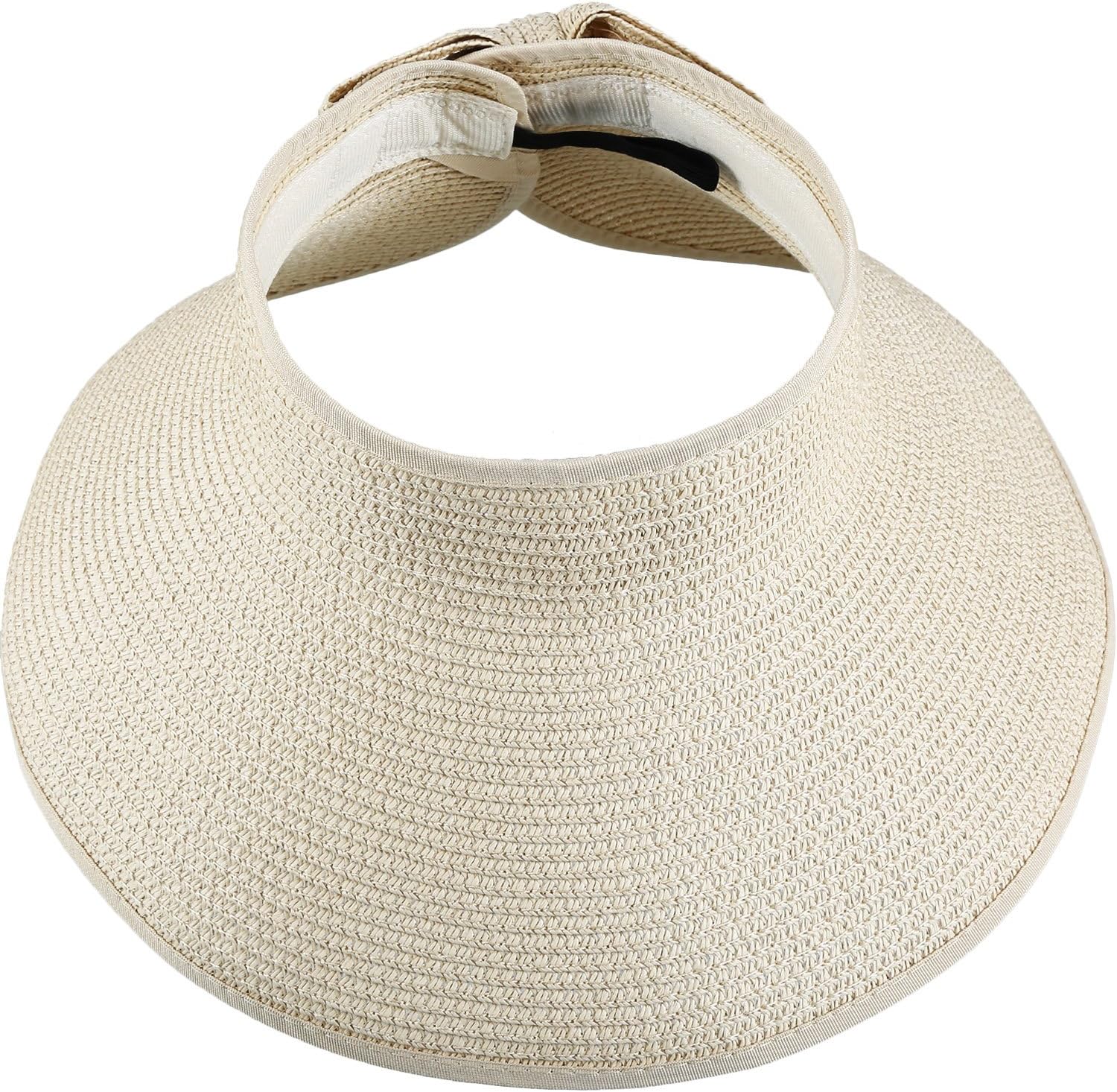 HESTYA Women's Wide Brim Roll-up Straw 
