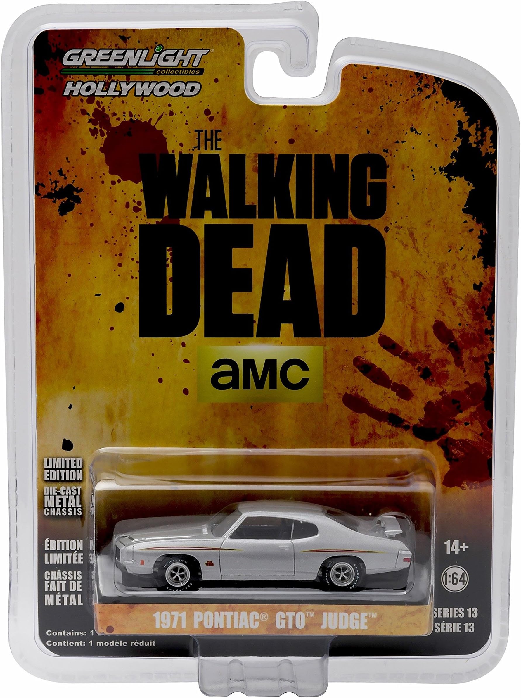1971 PONTIAC GTO JUDGE from the hit TV show THE WALKING DEAD * GL Hollywood Series 13 * 2016 Greenlight Collectibles Limited Edition 1:64 Scale Die Cast Vehicle by GL Hollywood