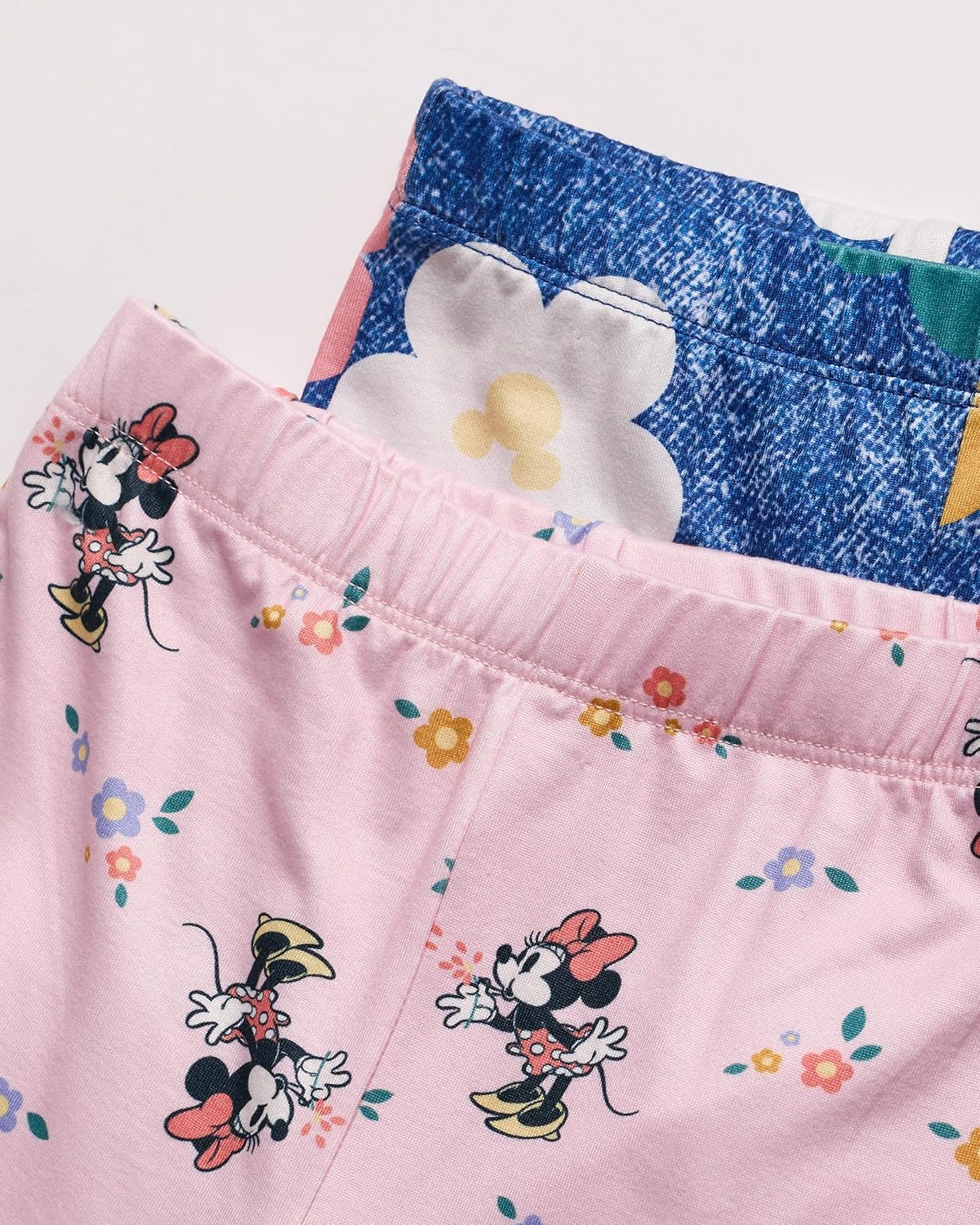 Disney Minnie Mouse Girls Bell Bottom Pants 2 Pack, Flare Leggings Set for Toddler and Little Kids