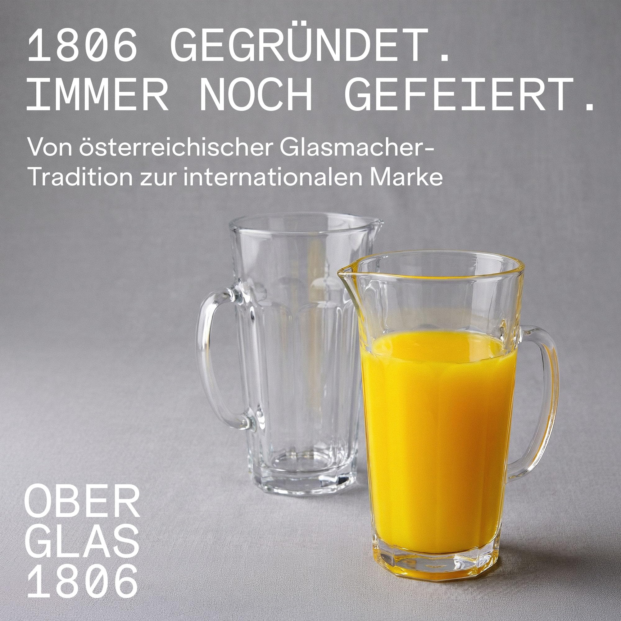 Stölzle Lausitz Max Jug Wasserkrug Glaskrug Wasserkaraffe 1,2 l, 6er-Set
