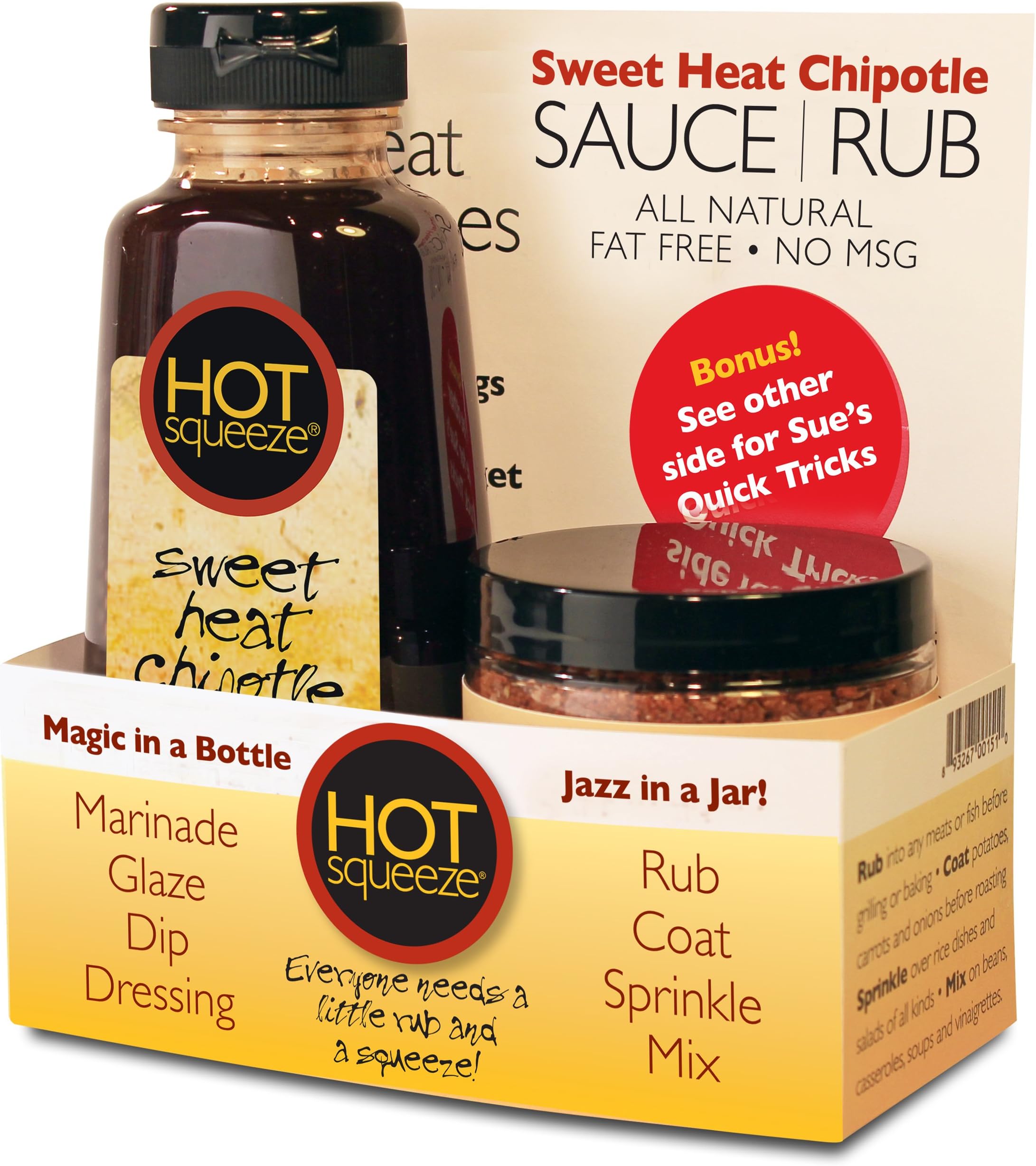 Hot Squeeze Sauce and Rub Kit, Sweet Heat Chipotle