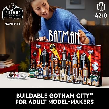 LEGO DC Batman: The Animated Series Gotham City 76271 Collectible Creative Display Model Production Set for Adults Who Love Superheroes 4210 Pieces