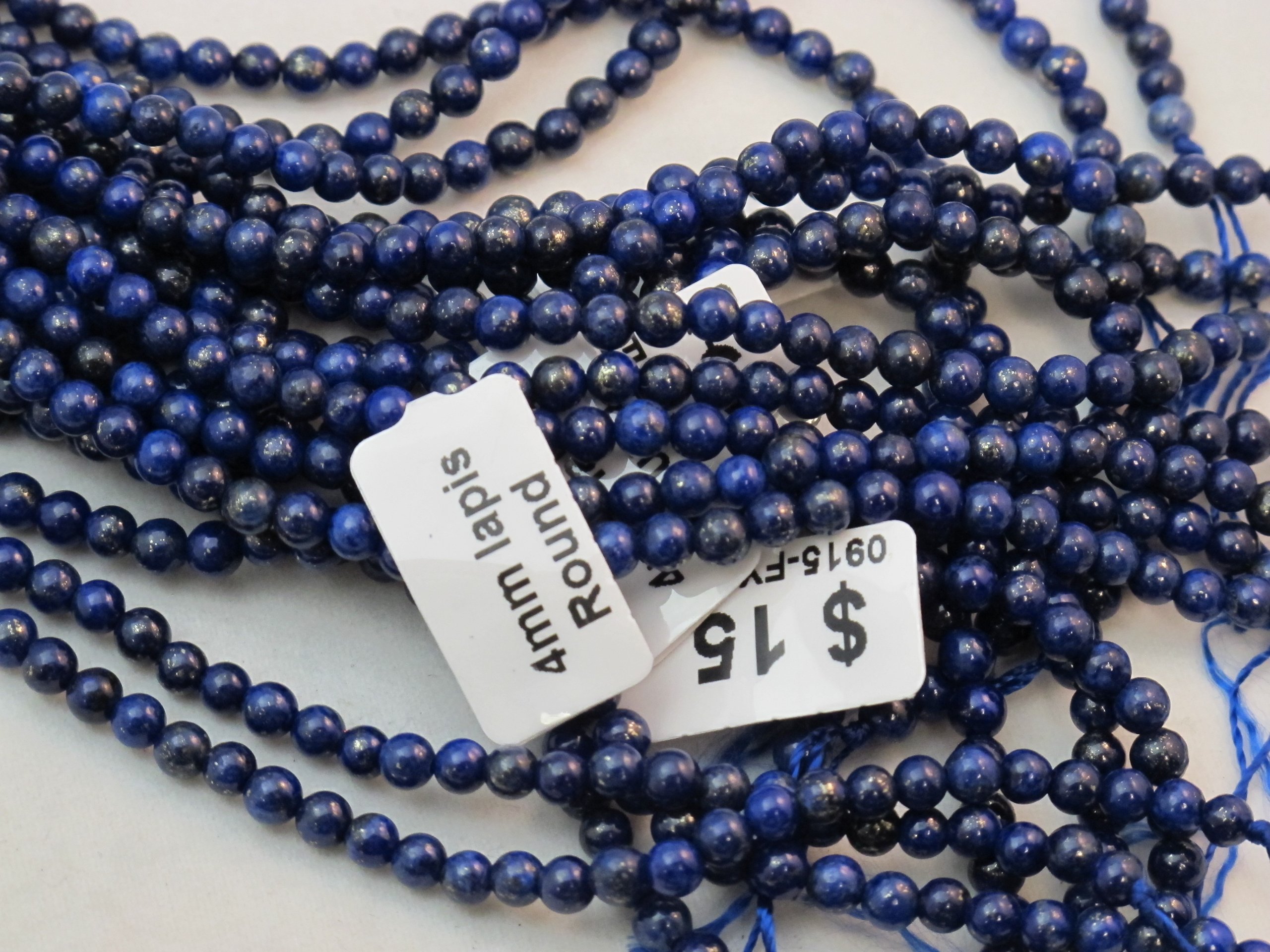 Amazon.co.jp: ラピスラズリ 4mm ラウンド 95個 15.5インチ ストランド