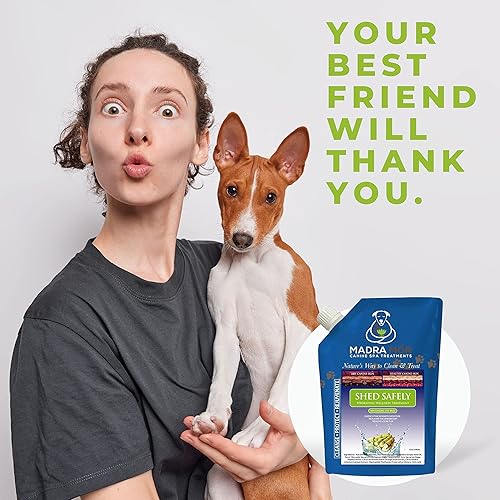 Miniatura 4 de Worldwide Nutrition Bundle Madra Mor Shed Safely - Baño de barro esencial para perros, aseo de perros, tratamiento de piel seca para perros,