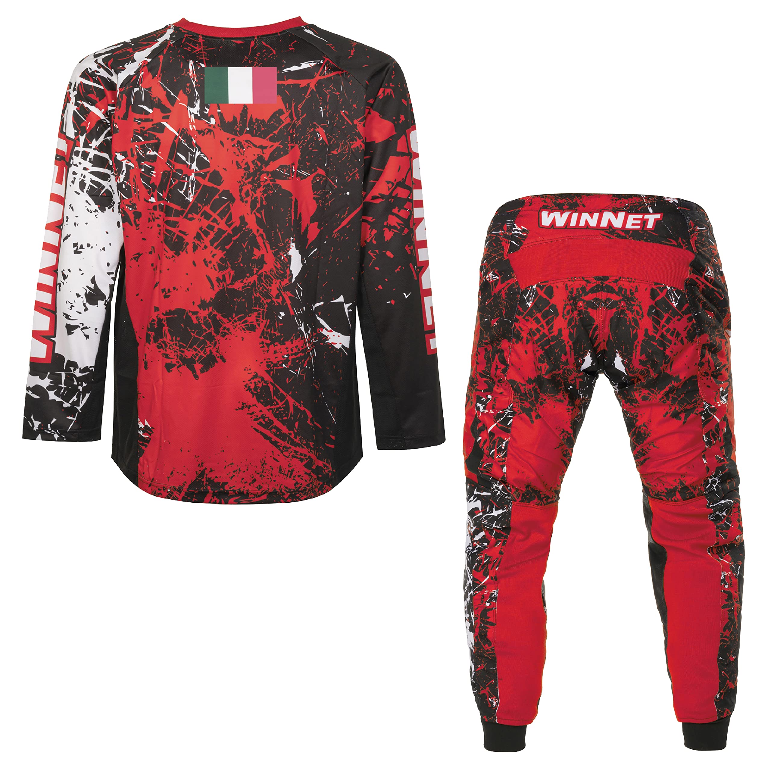WinNet Completo tuta da Moto Cross Maglia + Pantalone
