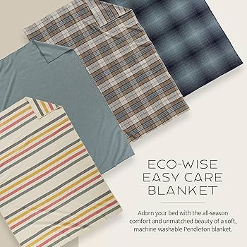 Amazon.com: Pendleton Eco-wise Easy Care Wool Blanket Queen