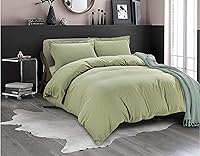 Vista 9 de 1 funda de edredón de 800 hilos, 1 pieza con cierre de botón y lazos en las esquinas y 2 fundas de almohada, juego de funda de edredón refrescante