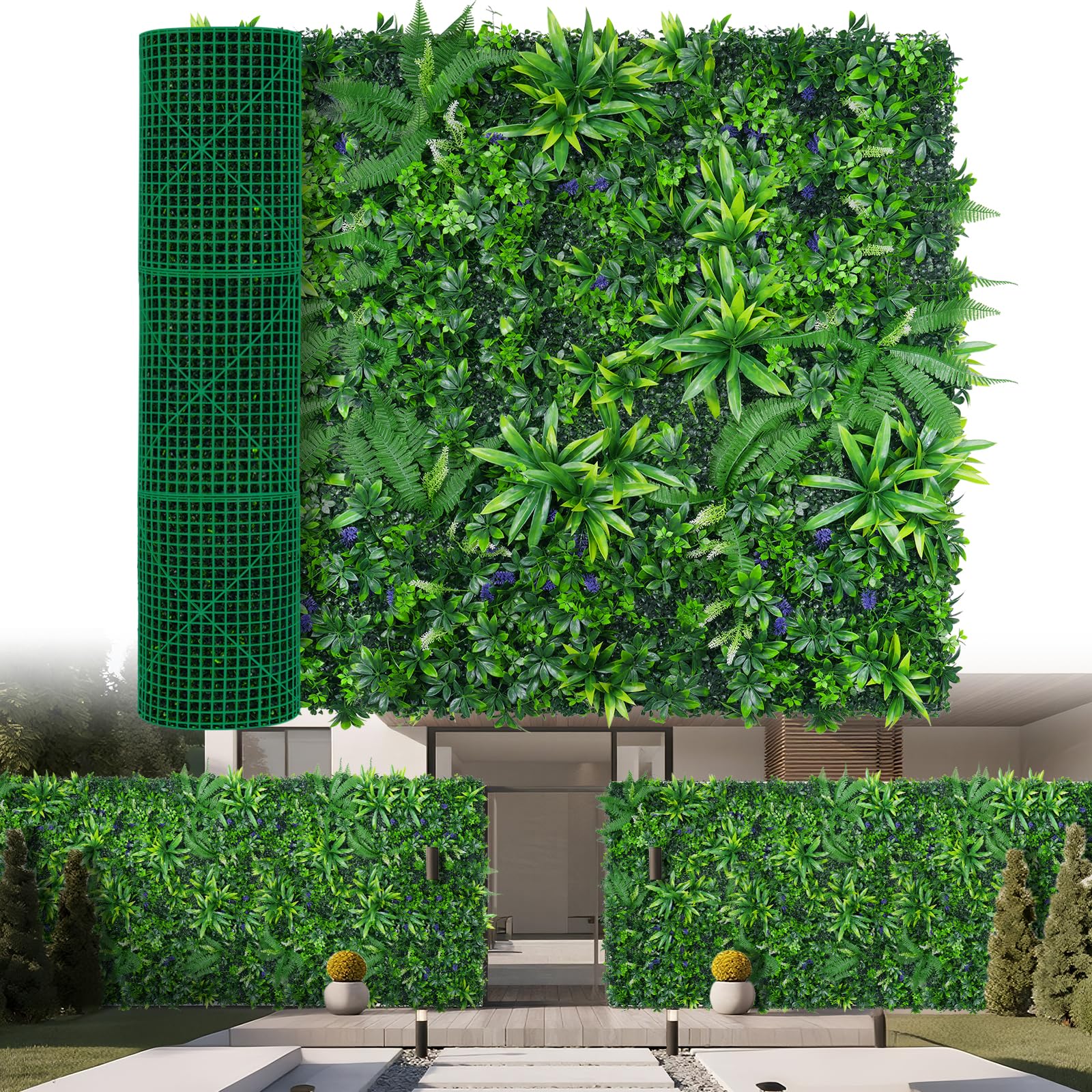 Photo 1 of Yangrass Faux Grass Wall Panels, 60"x140", Money Tree Leaves