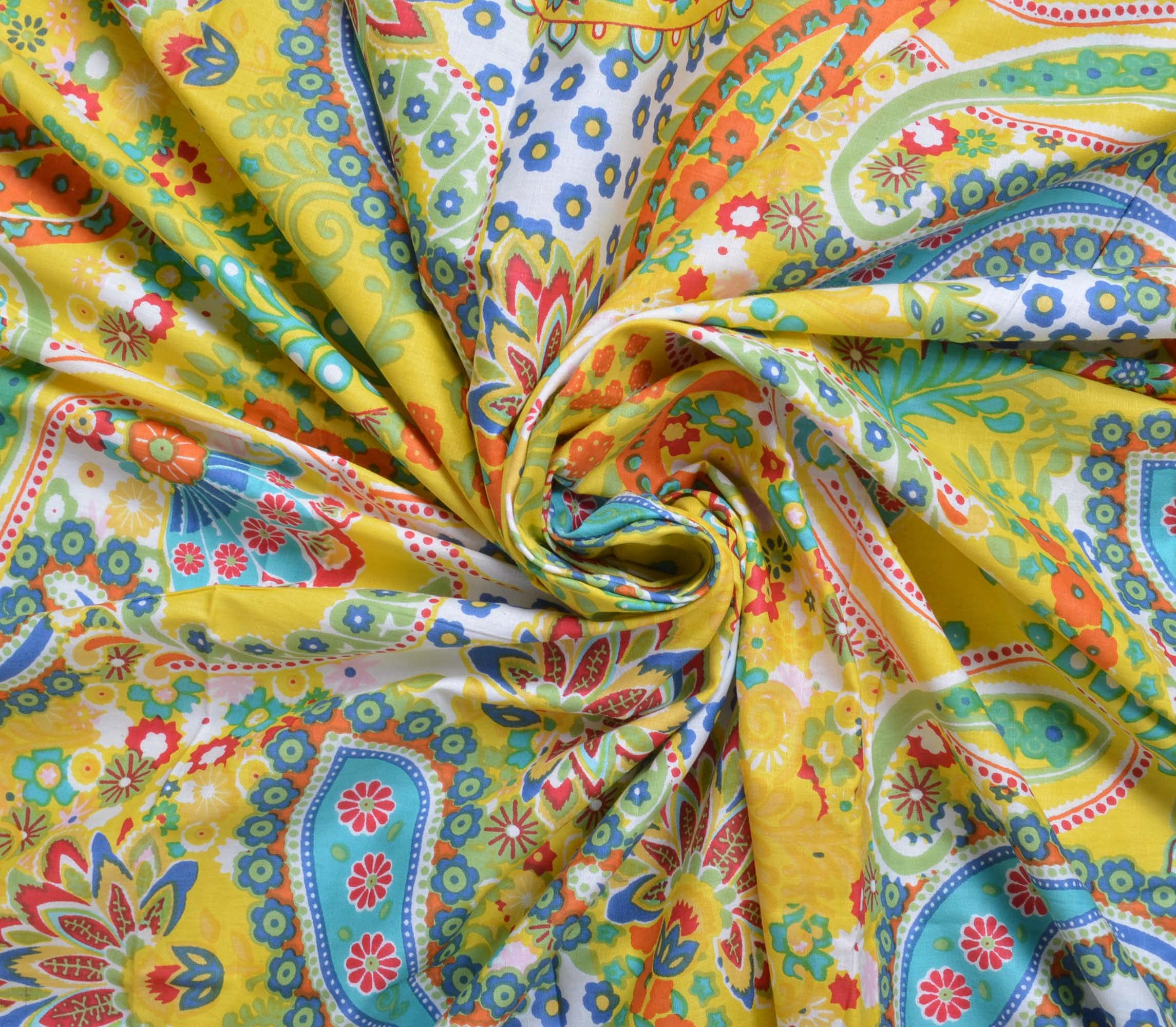 Printed Cotton Cloth Floral Materiel Natural Running Fabric Jaipuri Hand Block Printed Women Unstitched Dress Material Kurtis Natural 43" Inches Width (2 Meter)-image-22