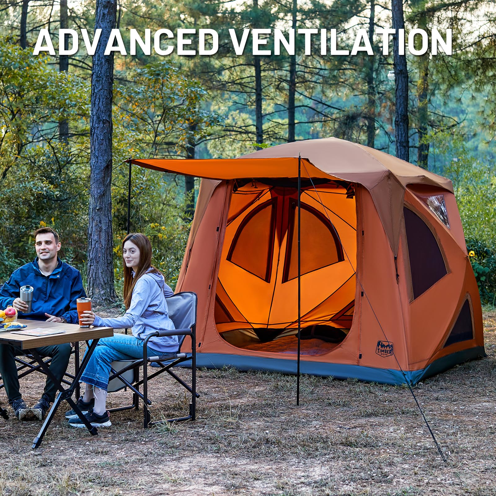 Instant Cabin Tent TIMBER RIDGE 4/6/8 Person Instant Pop Up Cabin - Main Image