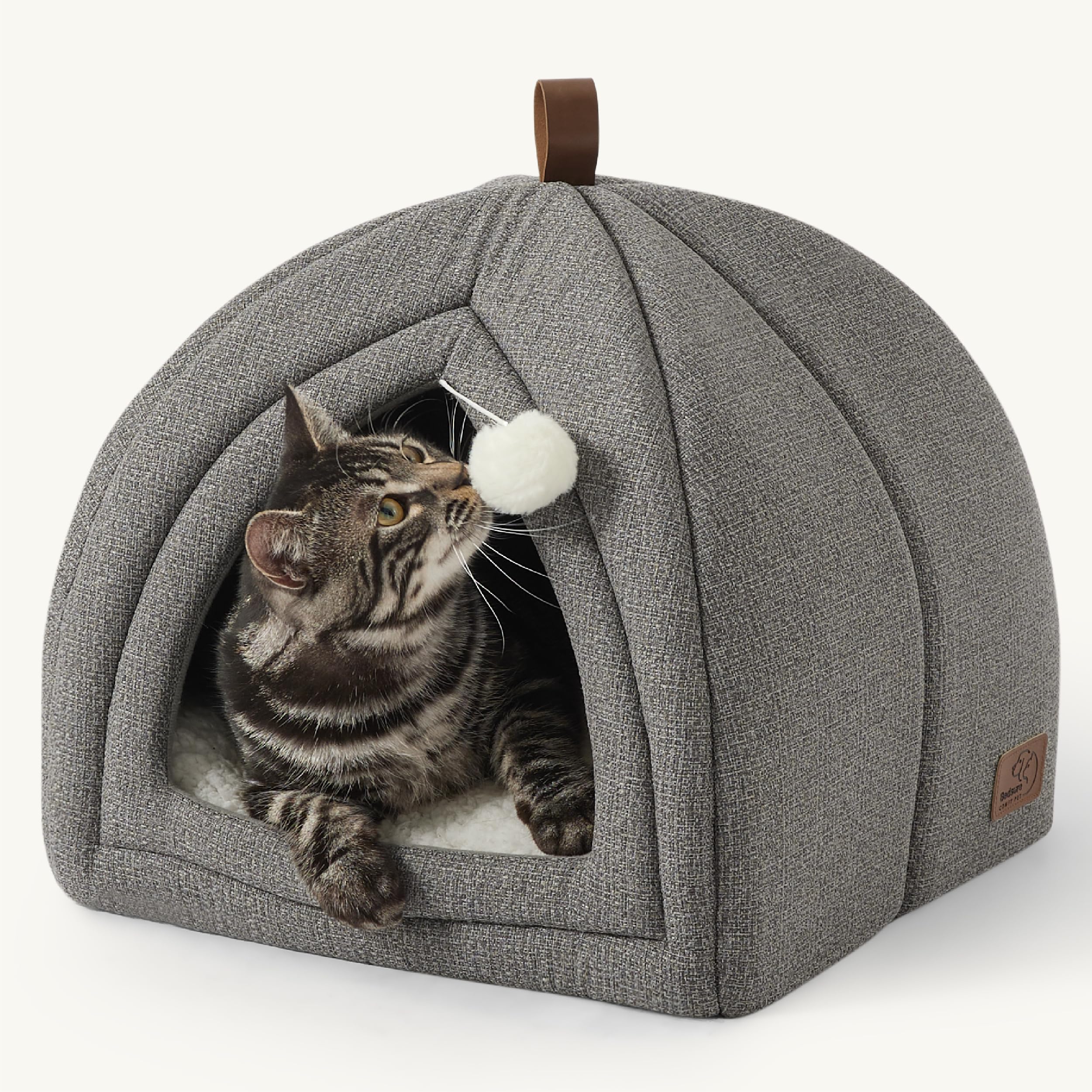 Bedsure Cat Beds for Indoor Cats - 2 in 1 Cat Cave House Tent for Kittens and Small Pets