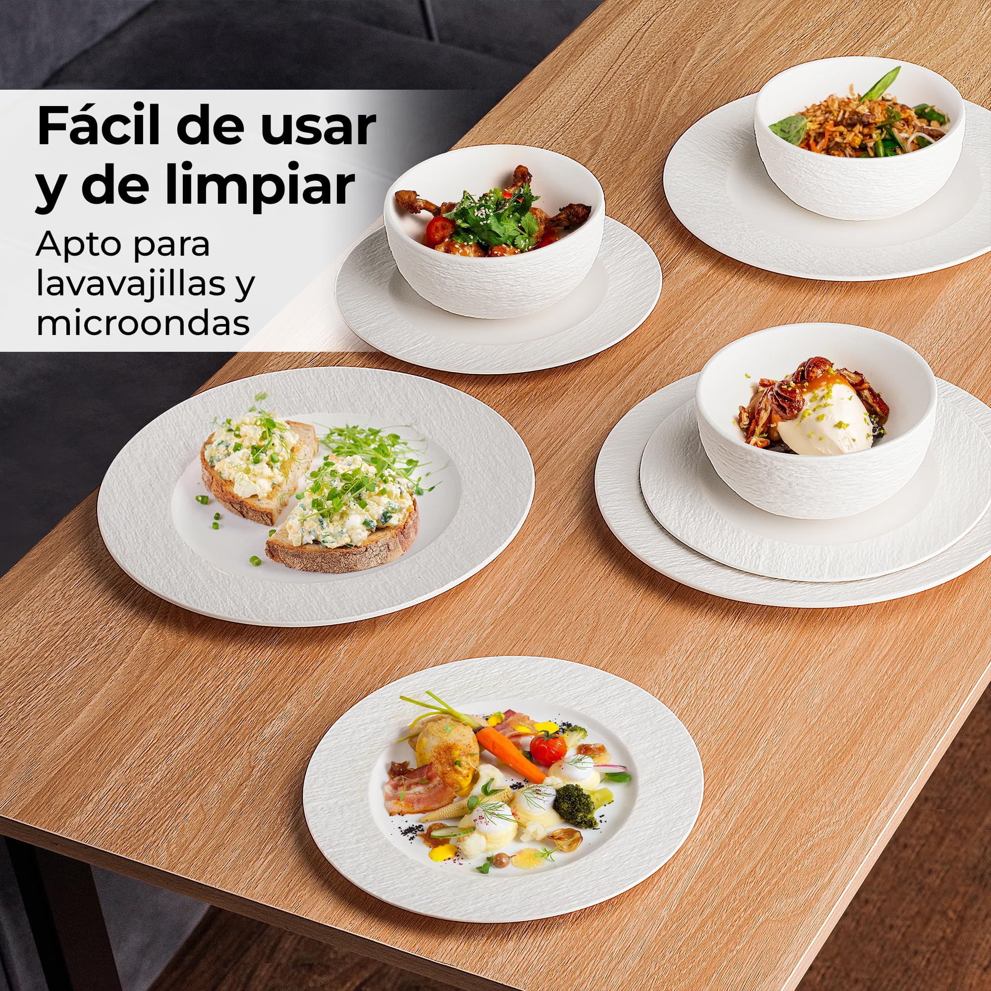 MIAMIO - Oasis Collection (BLANCO, Plato grande (4x))