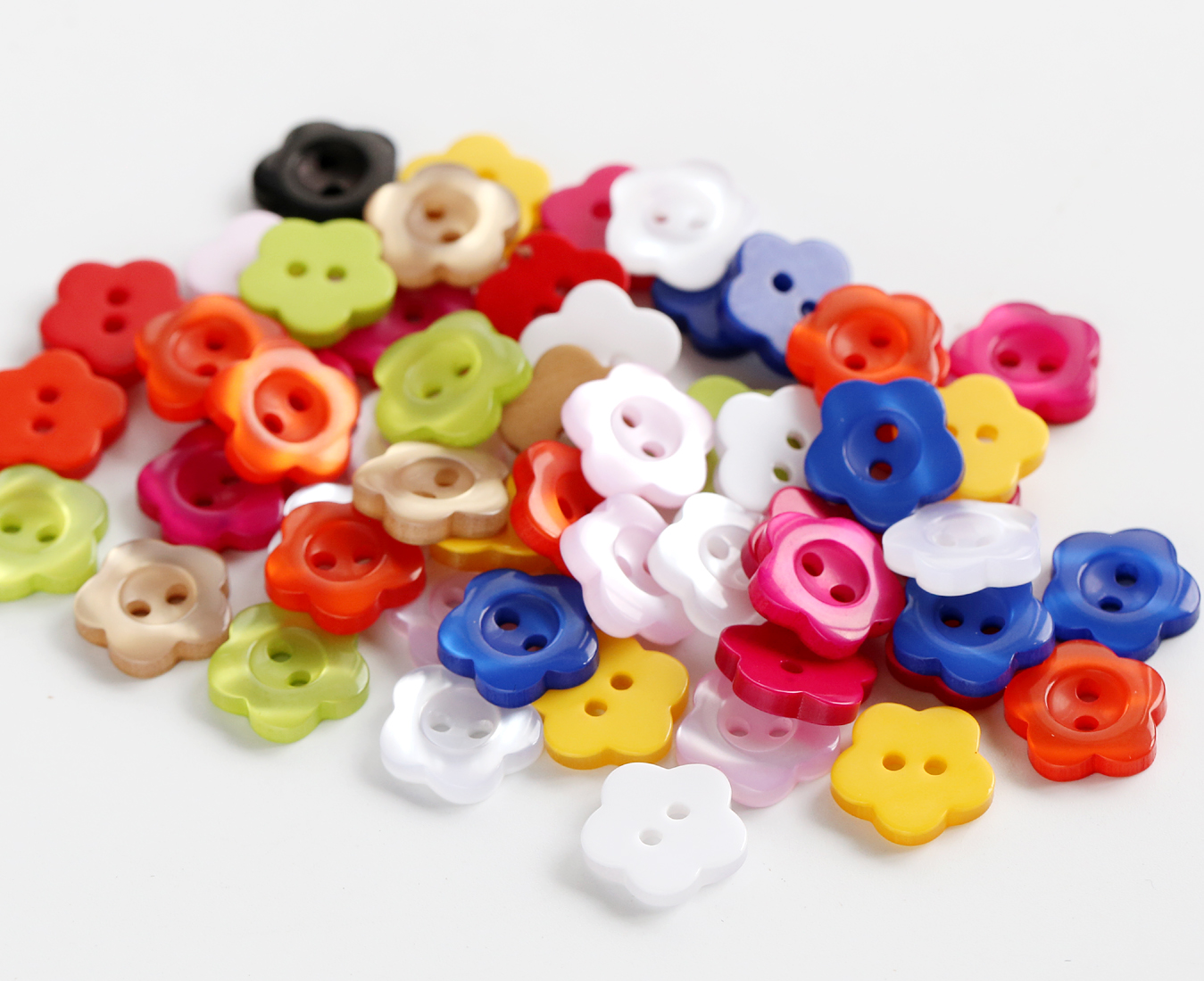 GANSSIA 30pcs Flower Buttons For Sewing - 11.5mm (15/32") Translucent Black, For Crafts & Clothing - View #12