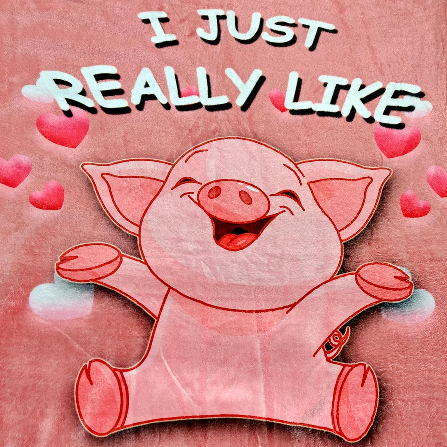 Pig Blanket, Cute Pig Blankets for Kids Adults, Piggy Lovers Gifts 48"x60" | Pigs in A Blanket, Pig Gifts for Women Girls, Pig Stuffed Animal Decor Blanket, Pink Piggy for Girls