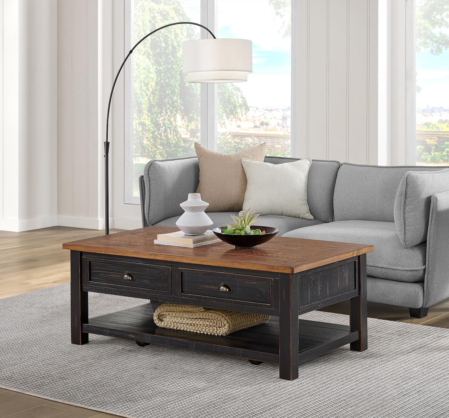 Martin Svensson Home Monterey Solid Wood Coffee Table, Reclaimed Natural