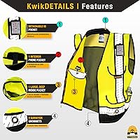 Vista 37 de KwikSafety - Charlotte, NC - GODFATHER Safety Vest [CUSHIONED COLLAR + TABLET POCKET] ANSI OSHA
