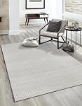 LaDole Rugs 5x7 ft Moderne Premium Area Rug.Sommaire Tapis pour Chambre, Salon, Cuisine, Home Office, Intérieur Décor.Off Blanc Ivoire