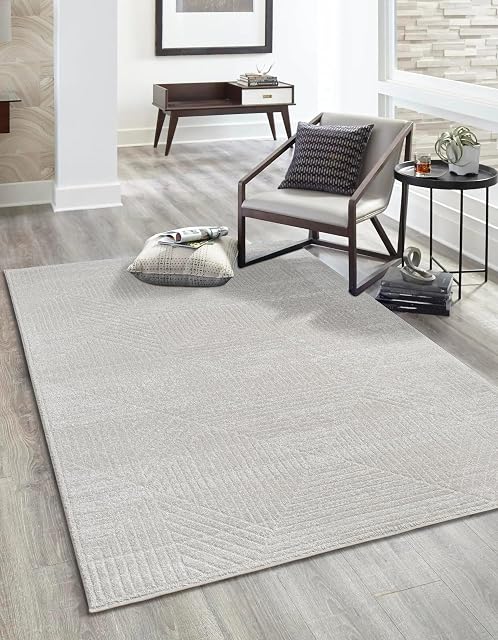 LaDole Rugs 5x7 ft Moderne Premium Area Rug. Tapis géométrique pour chambre à coucher, salon, cuisine, bureau, étage intérieur Décor.