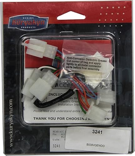 Miniatura 2 de Kuryakyn Accesorio de motocicleta 3241: arnés de accesorios trasero Plug & Play para motocicletas Honda Gold Wing GL1800 2001-10, negro