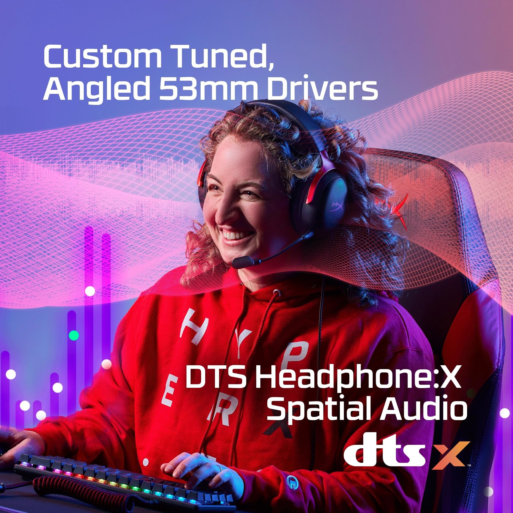 HyperX Cloud III, Cuffie da Gaming con Cavo USB-C, Controlli Audio Integrati, Telaio in Alluminio, Cuscinetti in Memory Foam Rivestiti in Similpelle, Adatto per PS4, Xbox e PC, Nero/Rosso