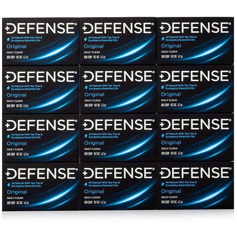 Defense Soap 12pk All Natural Tea Tree Bar Soap for Men