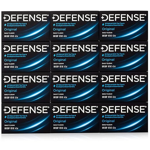 Defense Soap 12pk All Natural Tea Tree Bar Soap for Men Made by Wrestlers with
